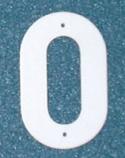 Foto: 11.018: Čísla na úly bílá č. 0